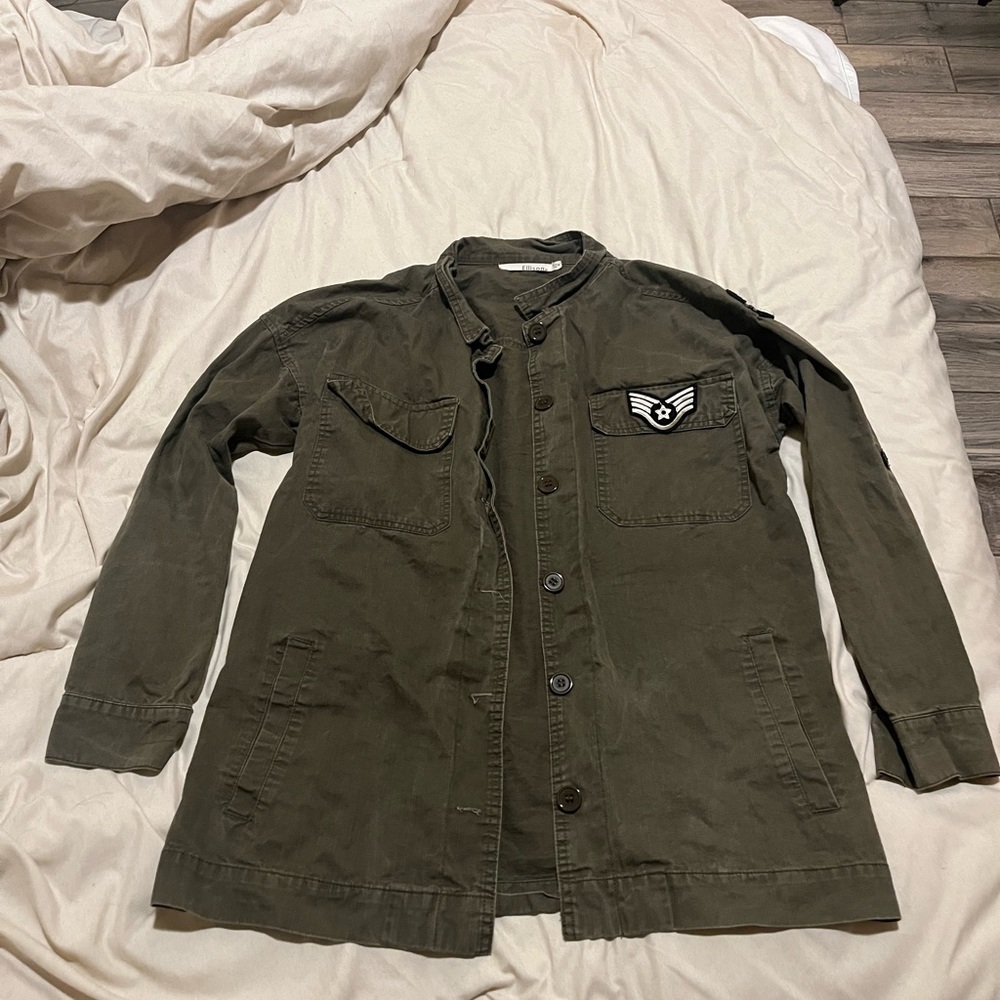 Men's Olive Green Military Jacket